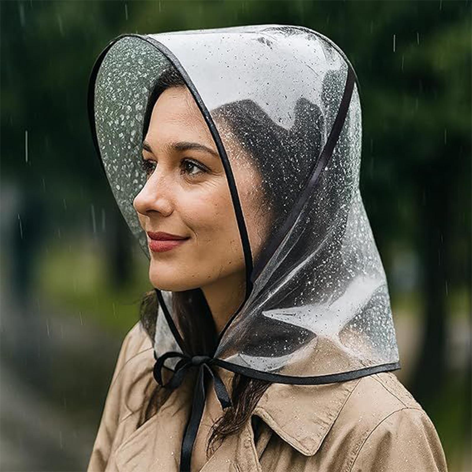 Outdoor Adventure Hat - Reusable Transparent Rain Hat with Brim