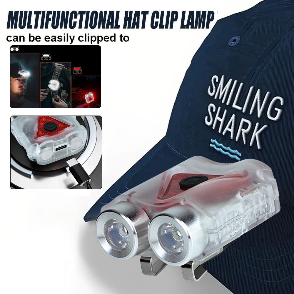 Outdoor Adventure Hat - Rechargeable Hands-Free Led Headlamp,Waterproof Keychain Magnet