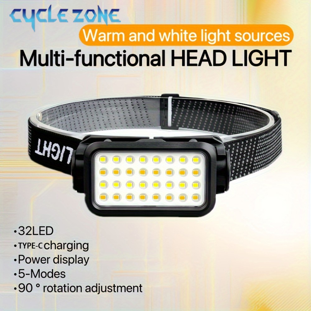 Outdoor Adventure At - Rechargeable Headlamp with 32 LED 5