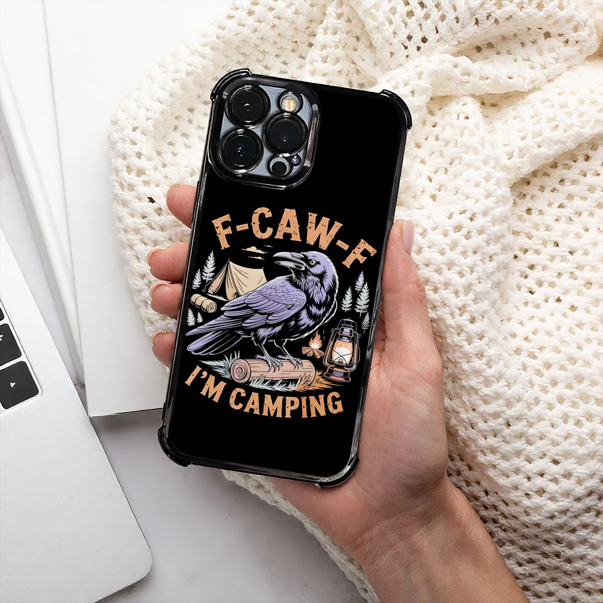 Funny Raven F CAW F I'm Campin - Outdoor Adventurer review and price