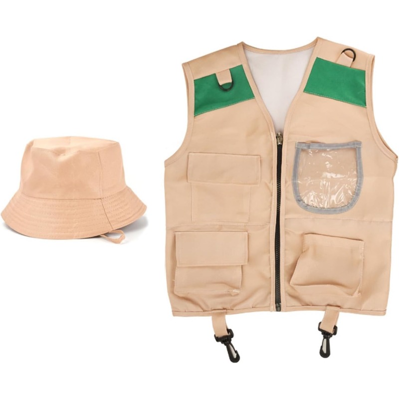 Safari Costume with Cargo Vest - Outdoor Adventure Hat review and price