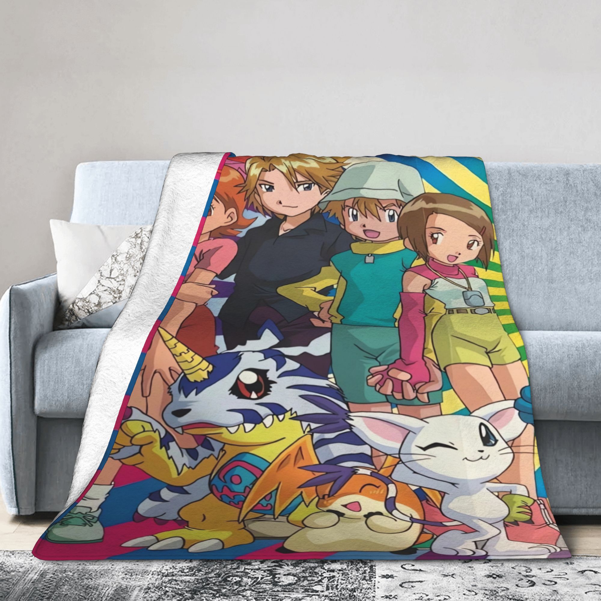 Digimon Adventure  Blankets Qu - Outdoor Adventure Boys review and price
